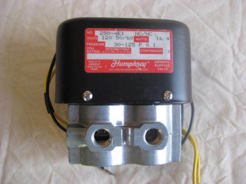 New old stock humphrey 250 4e1 solenoid valve nc/nc 120v pneumatic 4-way valve for sale