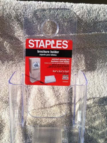 LOT OF 16  Acrylic Brochure / Pamphlet / Document Holder Clear Rack Staples
