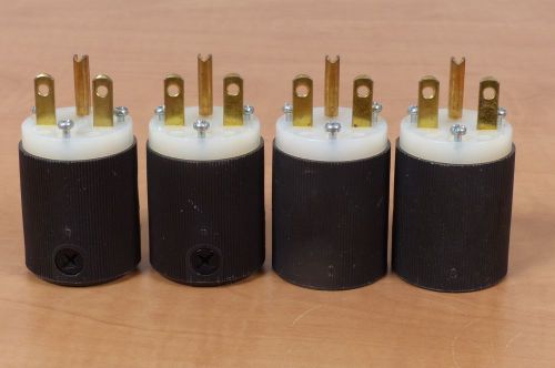 Hubbell 5666C Plug 15A 250V -Set of 4 - Little use.