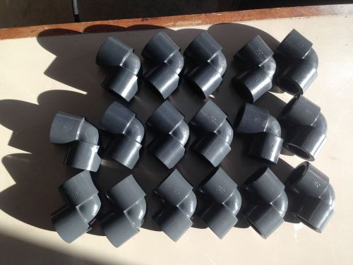Schedule 80 1&#034; 90 degree fittings - slip on - lot of 23 for sale