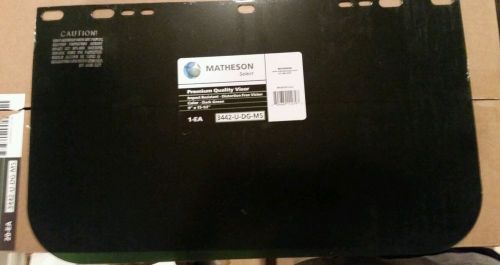 Matheson select premium quality visor. 344-u-dg-ms Dark Green QTY 20