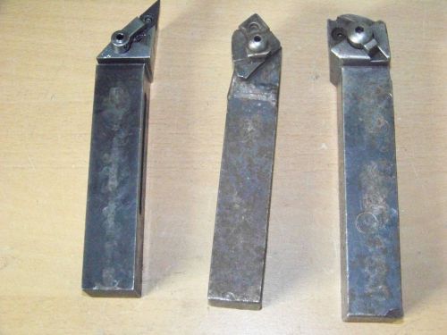 LOT OF 3 INDEXABLE LATHE TOOL HOLDERS TURNING TOOLS KENNAMETAL