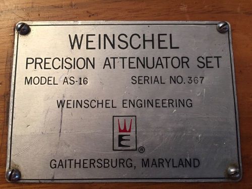 Weinschel Precision Attenuator Set As-16