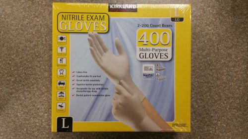 Kirkland Signature Nitrile Exam Gloves - 400 ct.- Large, Latex Free  Single Use