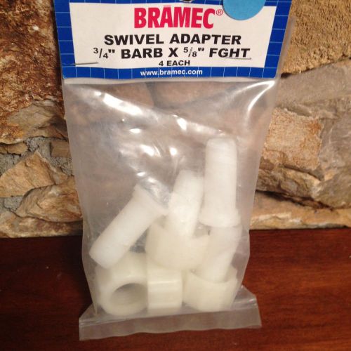 4 pack nylon 3/4&#034; bramec barbed swivel x 5/8&#034; fght adapter for sale