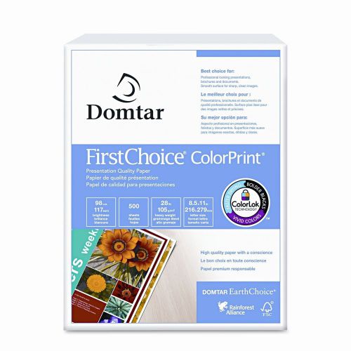 Domtar colorprint premium paper, 98 brightness, 28lb, 8-1/2 x11, 500 sheets/ream for sale