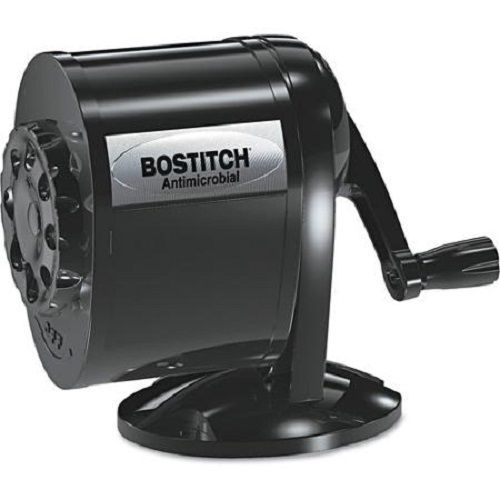 Stanley bostitch table/wall mount antimicrobial manual pencil sharpener, black for sale