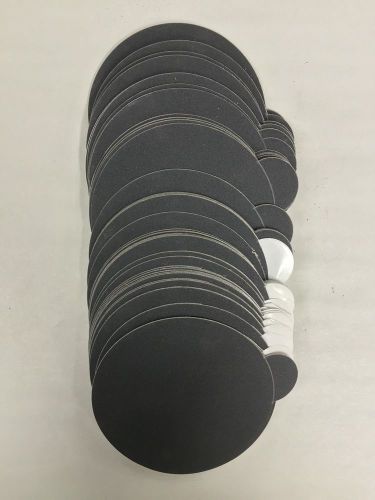 QTY:50 5&#034; Silicon Carbide 220 Grit PSA Wet Dry Sanding Disc W/Tab USA SHIPPING