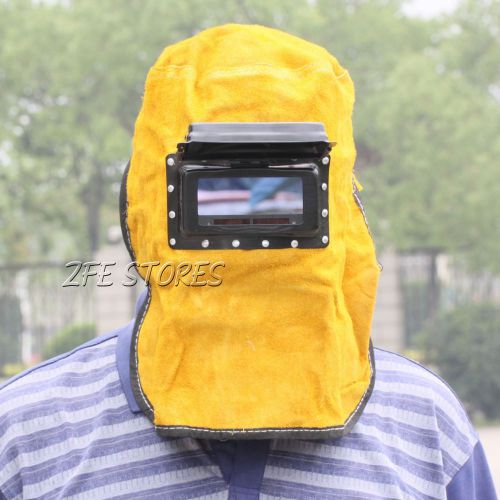 2014 super quality lift front comfortable leather welding work hood helmet for sale