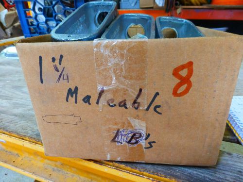 Oz gedney malleable conduit body 1 1/4&#034; thread type c iron zinc 32.3cu  lot of 5 for sale