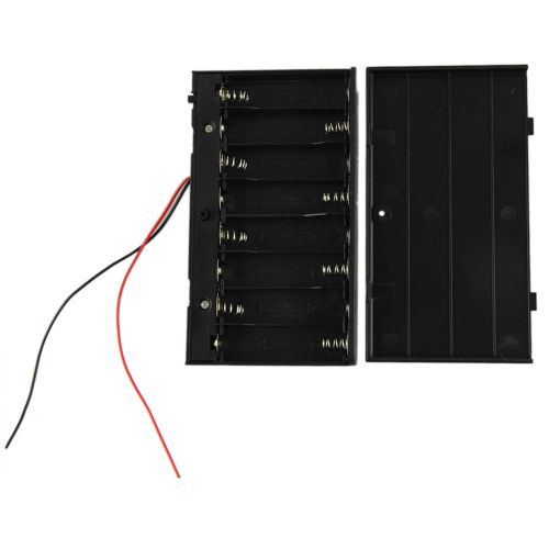 Latest battery storage case box holder for 8 x aa 12v batteries wire lead switch for sale