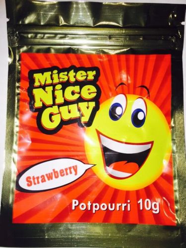100 Mr Nice Guy Strawberry 10g EMPTY** mylar ziplock (good for incense jewelry)