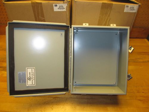 Bud industries sn-3703 12&#034; x 10&#034; x 5&#034; deep steel electrical enclosure new for sale