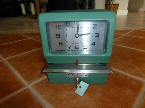 ACROPRINT TIME CLOCK  WITH KEY, MODEL 150NR4, PLUS INSTRUCTIONS