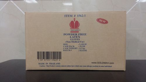 Poly king latex disposable gloves - size l - 10/100 (1000 pcs) for sale