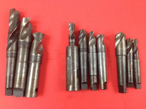 LOT OF 10 DRILL BIT HERCULES,NATIONAL HIGH SPEED,A.T.M,W&amp;B,UTD,CLE-FORGE &amp; OTHER