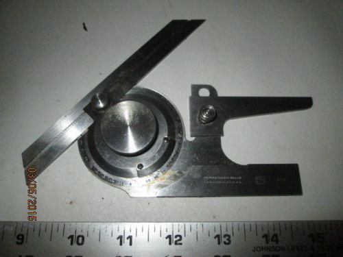 Machinist lathe mill brown &amp; sharpe bevel protractor gage gauge for sale