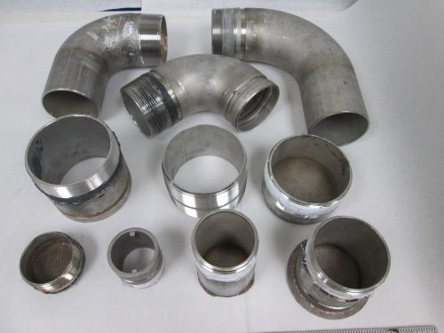 HUGE LOT Stainless Metal Pipe Fittings Threaded Nipple Cap Elbow 2&#034; 2-3/8&#034; 3&#034; 4&#034;