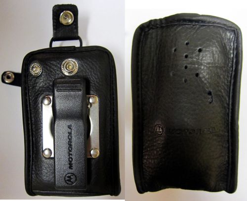 Motorola pmln4421b leather carry holster with swivel belt clip ex600 ex500 new for sale