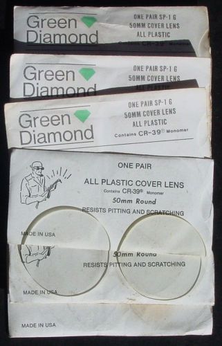 Welding all-plastic cover lens – 7 pair - 50mm round CR-39 Monomer