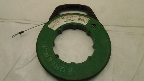 Greenlee 438-10 steel fish tape, 125&#039; x 1/8&#034; x 0.060&#034; used for sale