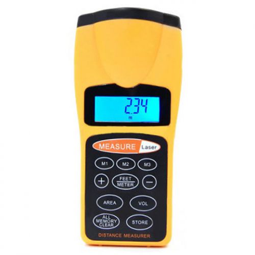 Ultrasonic tape measure distance meter lcd digital laser pointer measurer tool for sale