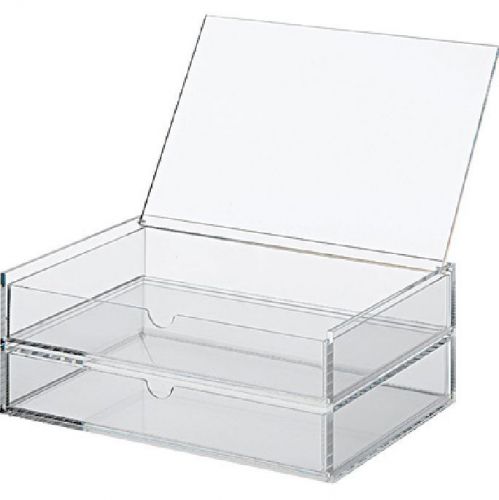 MUJI: Acrylic Box-2 Drawers with Lid - Large (About 25.5(W)x17(D)x9.5(H)cm)