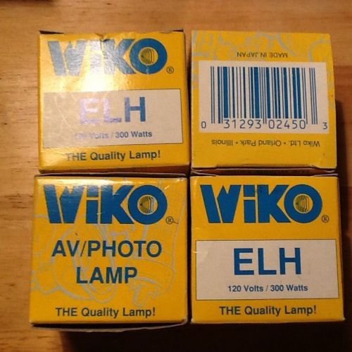 Wiko AV/PHOTO LAMP ELH 120V 300W Lot of 4