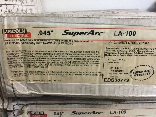 Lincoln SuperArc LA100 Mig Wire .045&#034; #44lbs Steel Spool ER100/110S