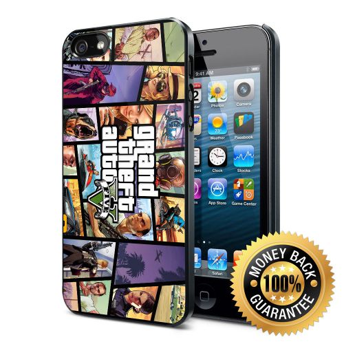 GTA Grand Theft Auto 5 V Video Game iPhone 4/4S/5/5S/5C/6/6Plus Case Cover