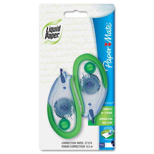 Wideline correction tape, non-refillable, 1/4&#034; x 335&#034;, 2/pack for sale