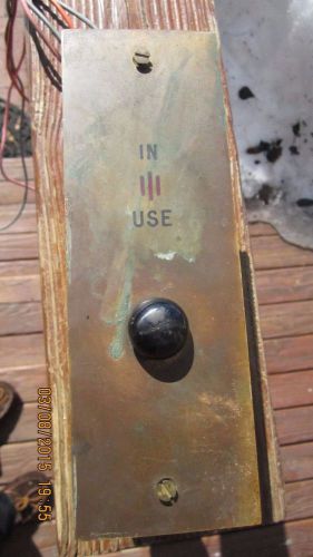 Vintage Brass IN USE Push Button Elevator Panel with Original Wiring