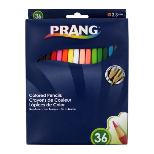 Prang Thick Core Colored Pencil Set, 3.3 Millimeter Cores, Assorted, 36 Pencils