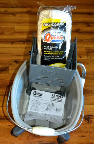 Quickie ez glide 5 gallon bucket with wringer plus mop head for sale