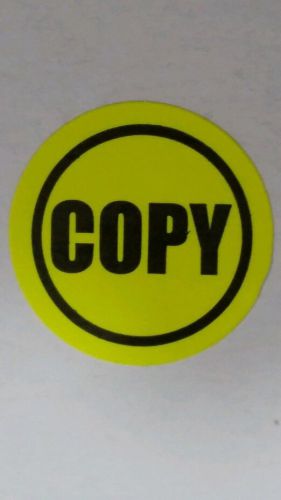 COPY  Sticker Label 3/4&#034; circle fluourescent chartreuse bkgd 20 labels USA