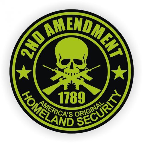 2nd Amendment Hard Hat Sticker / Helmet Labels Motorcycle Gun Rights Law Decal