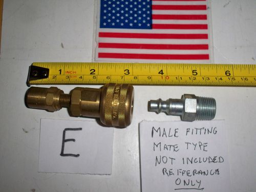 1/4&#034; id-1/2&#034; od air hose to brass quick connect coupler -&#034; m&#034; series made in usa for sale