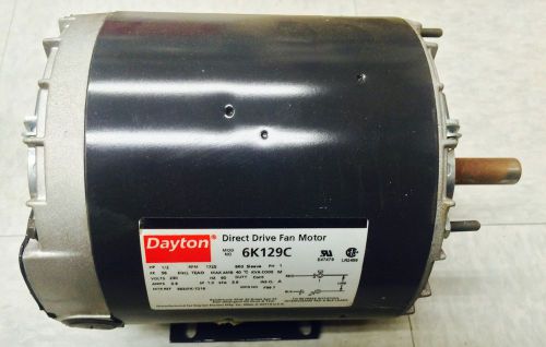 Dayton Electric Motor - 6K129C, 1/2 hp, 1725 rpm, Phase 1, Frame 56