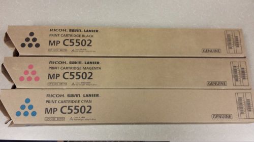 New Set of 3 C5502 Print Cartridges Black, Magenta, Cyan