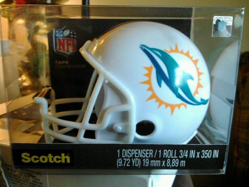 Scotch NFL tape dispenser Miami Dolphins Awesome !  New !!