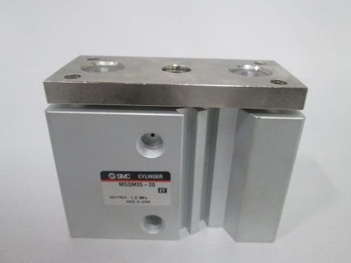 NEW SMC MGQM25-20 GUIDED STROKE 20MM STROKE 25MM BORE PNEUMATIC CYLINDER D283372