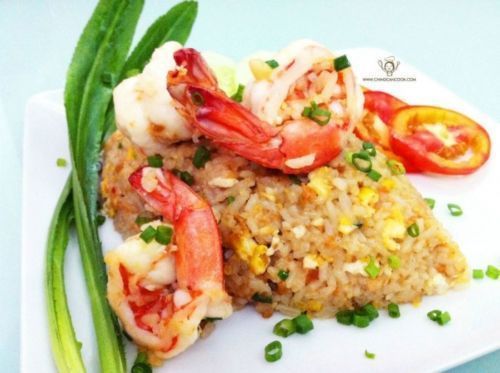 Thai Fried Rice With Prawns - Recipe Meal / Food