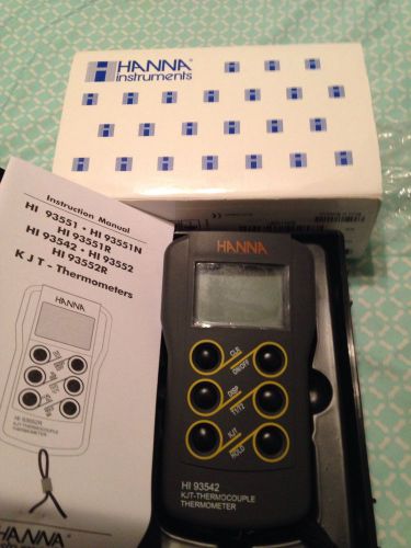 Hanna dual channel k,j,t-type thermocouple thermometer for sale