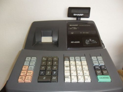 Sharp xe-a22s cash register with 8 rolls cash register tape for sale
