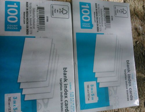 Lot of 2 packs of FSC 100 Blank Index Cards