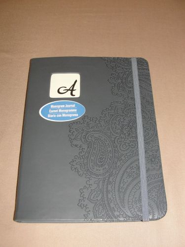 Personalize Initial Monogram Journal Diary New in Slate Grey