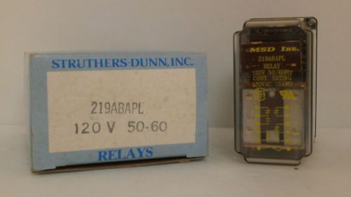 STRUTHERS-DUNN RELAY 120VOLTS   219ABAPL *NEW SURPLUS IN BOX*