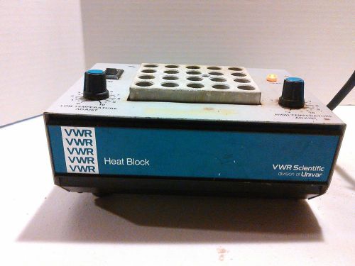 VWR Scientific 13259-005 block Heater heat standard w/20 tube block laboratory
