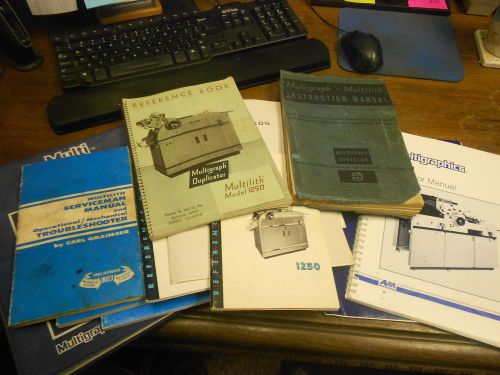 Multigraphics/multilith offset repair manuals (many) for sale