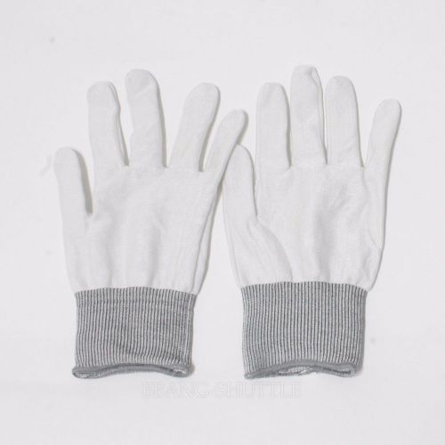White HandMax Power Cut V Cut-resistant Butcher Knit Safety Work Gloves Large